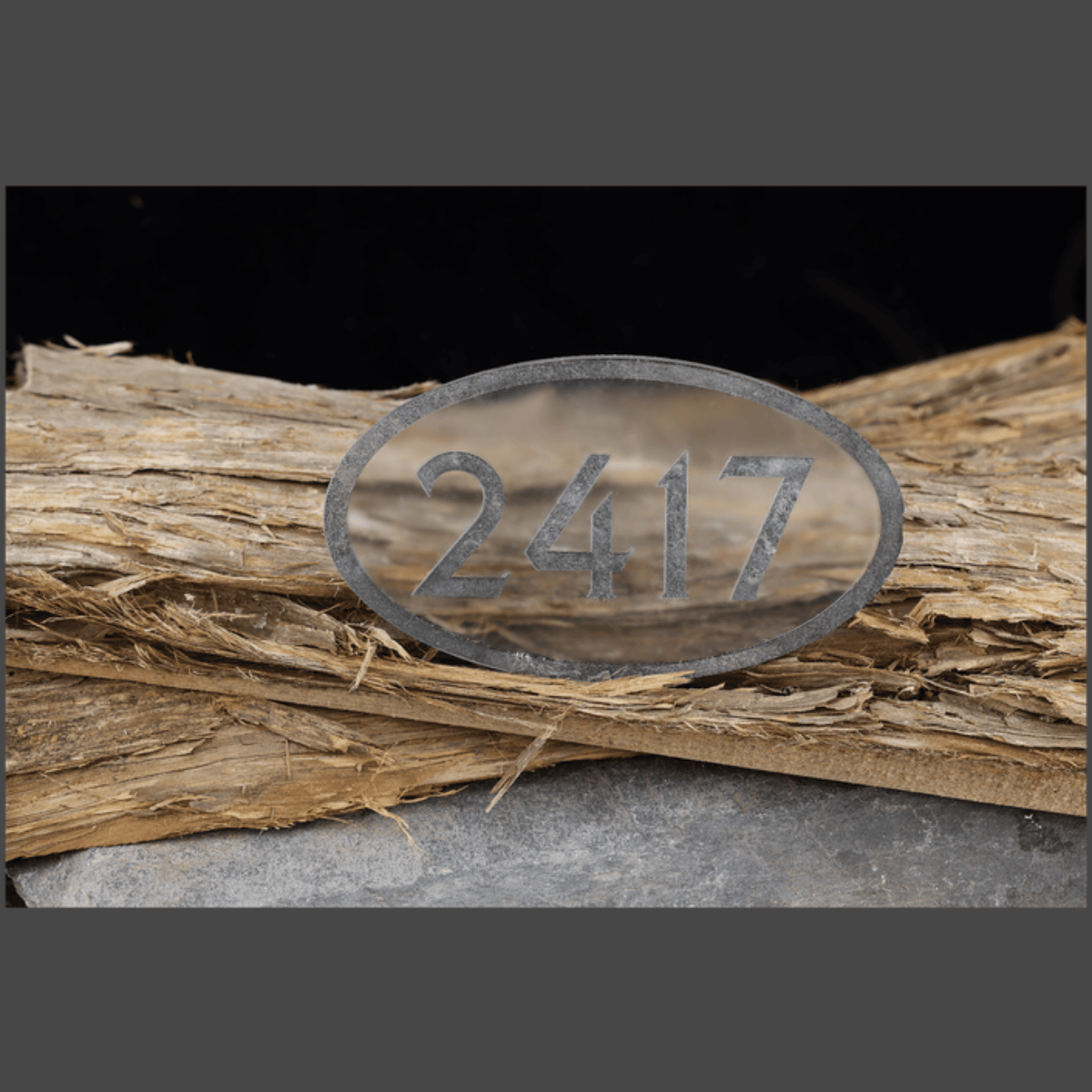 Stone Lite and Clear Acrylic Address Sign