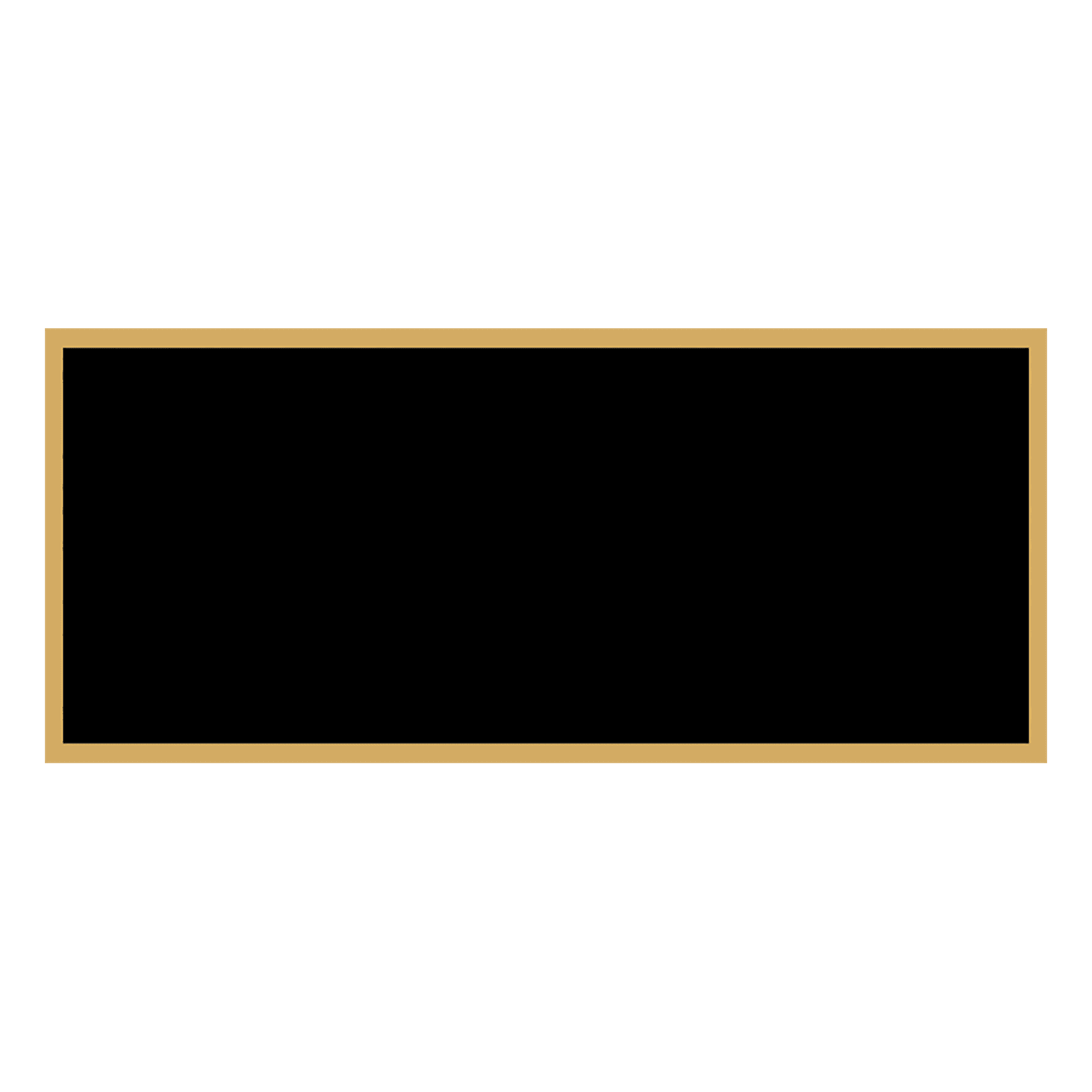 Custom Engraved Brass Identification Plates with Gold Border Rectangle / 1 1/4" x 2 1/2"