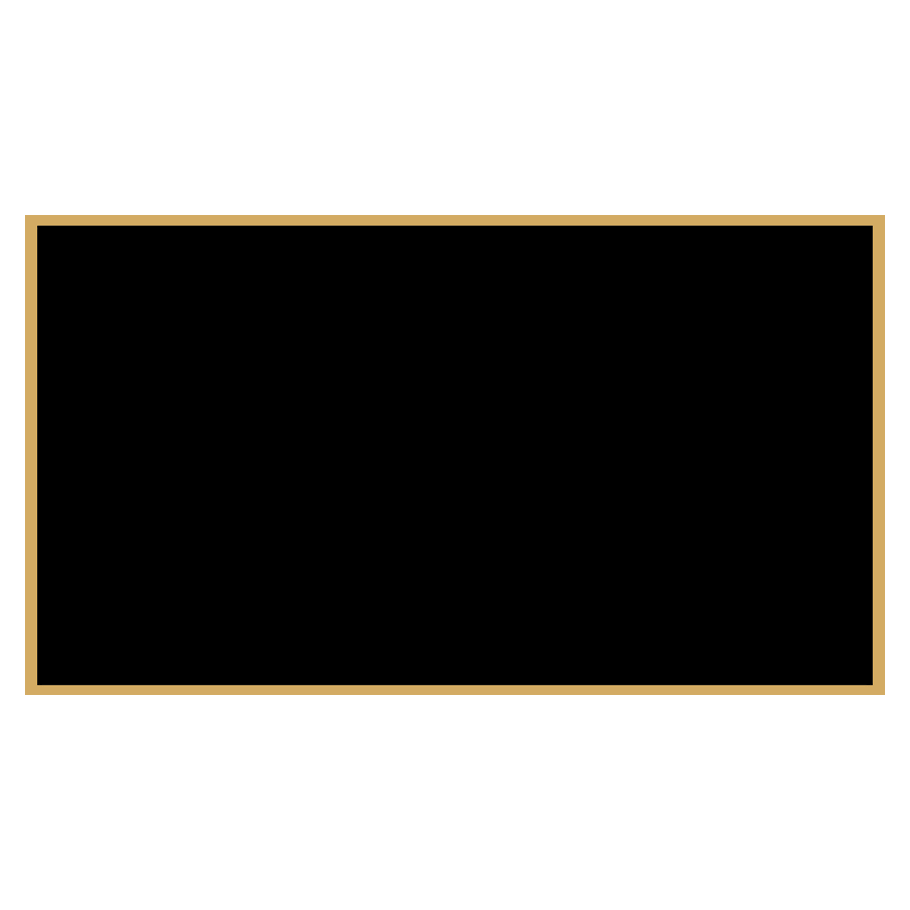 Custom Engraved Brass Identification Plates with Gold Border Rectangle / 2" x 3 1/2"