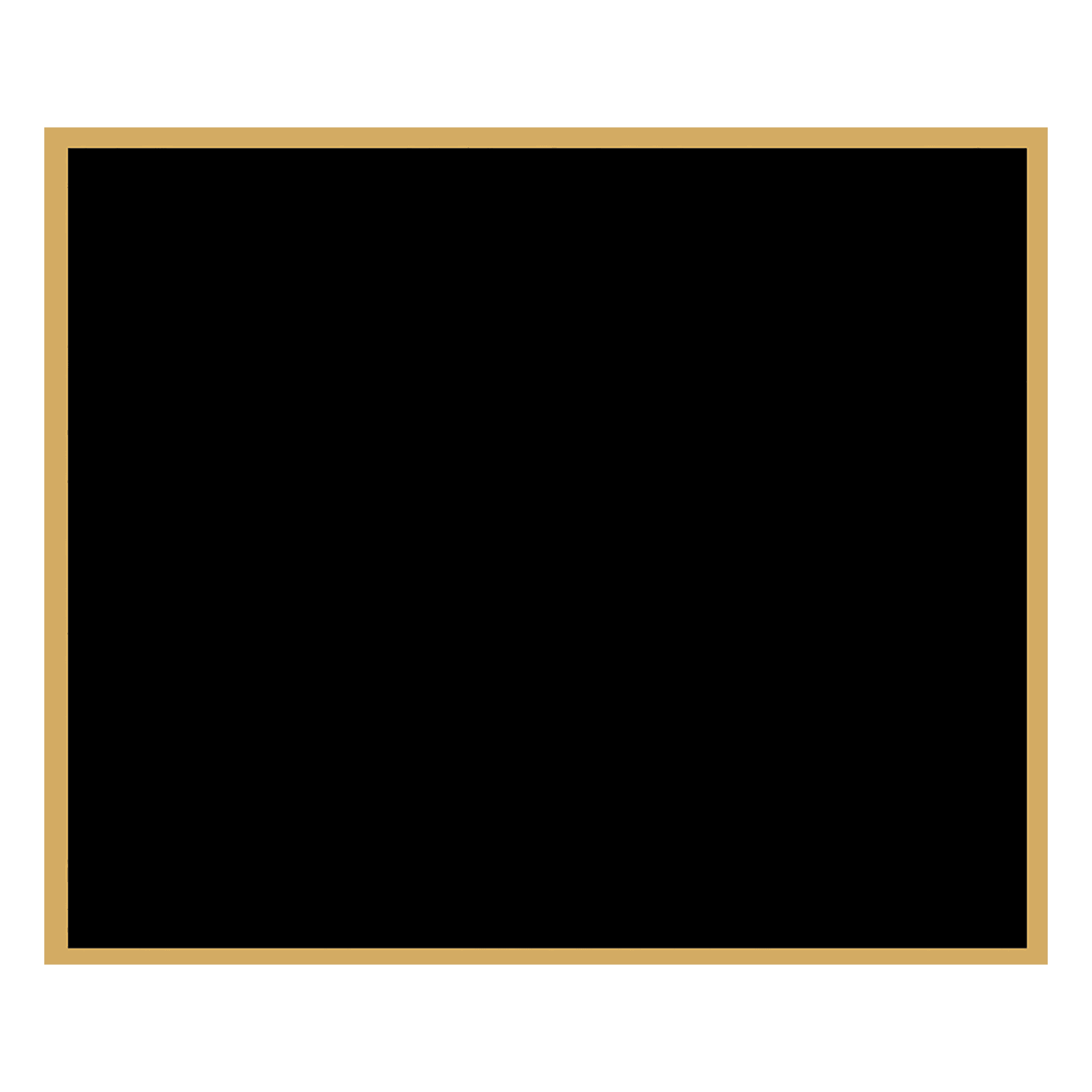 Custom Engraved Brass Identification Plates with Gold Border Rectangle / 1 7/8" x 2 1/4"