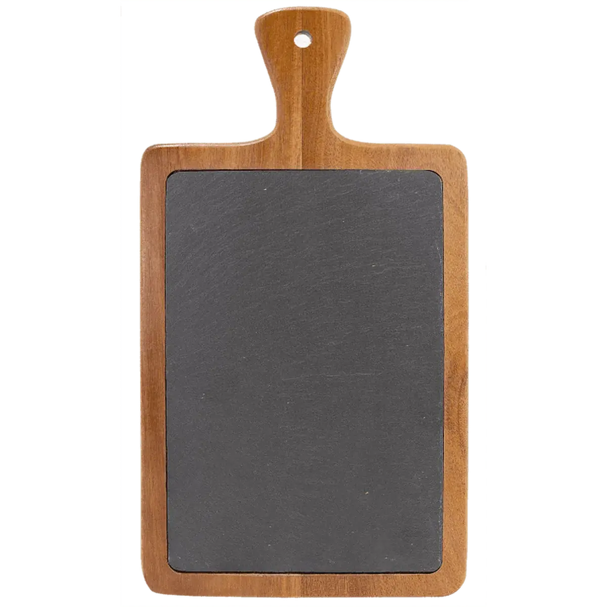 Custom Engraved Acacia and Slate Cutting and Charcuterie Boards 13 1/4" x 7"