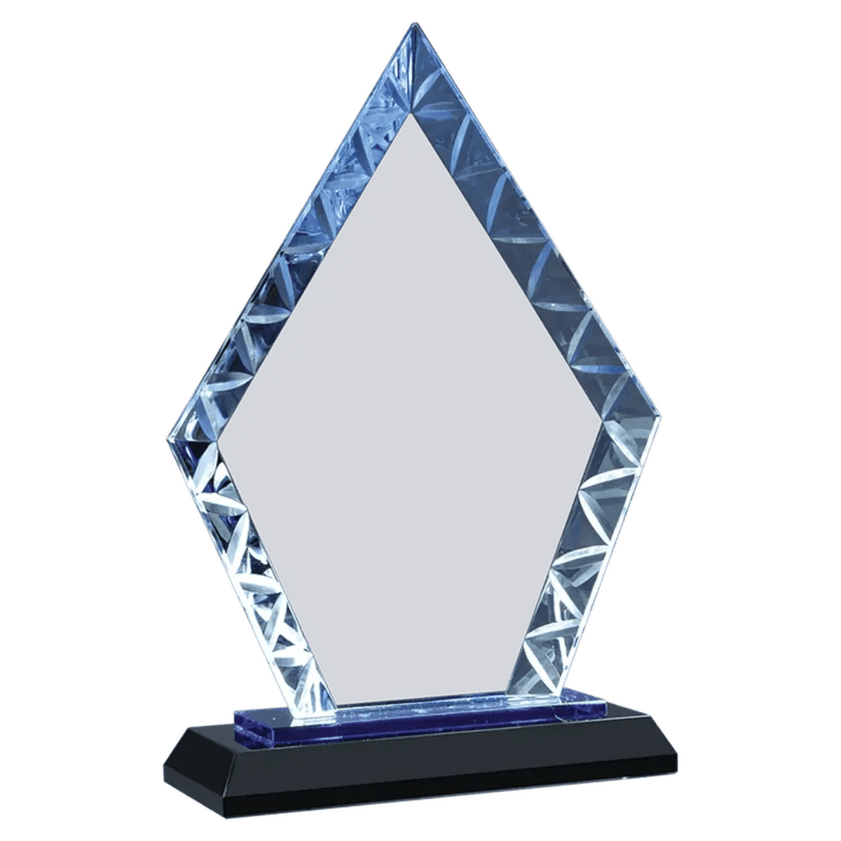 Accent Glass Awards in Fan, Flame, and Diamond Designs - Rectangle