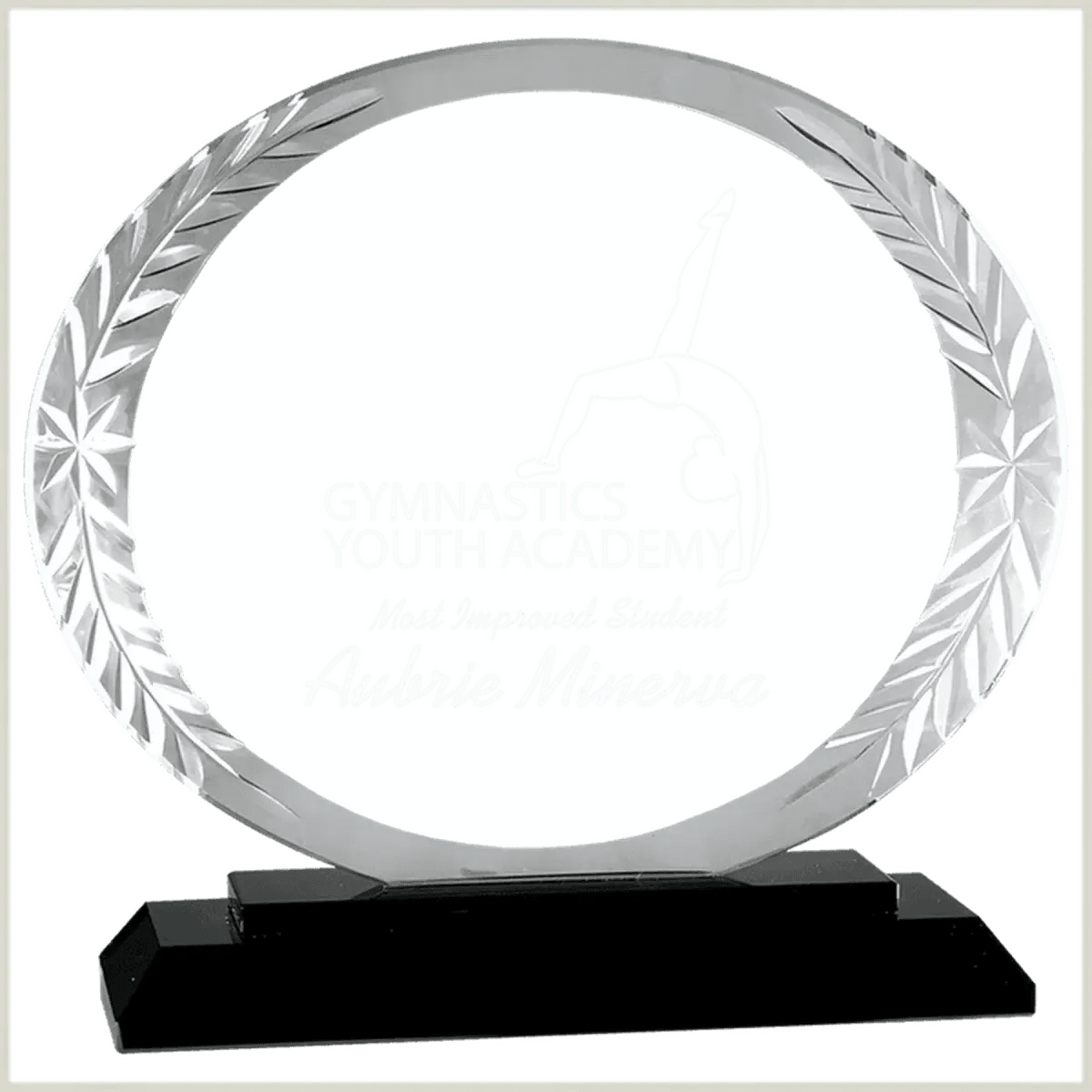 Accent Glass Awards in Fan, Flame, and Diamond Designs - Rectangle
