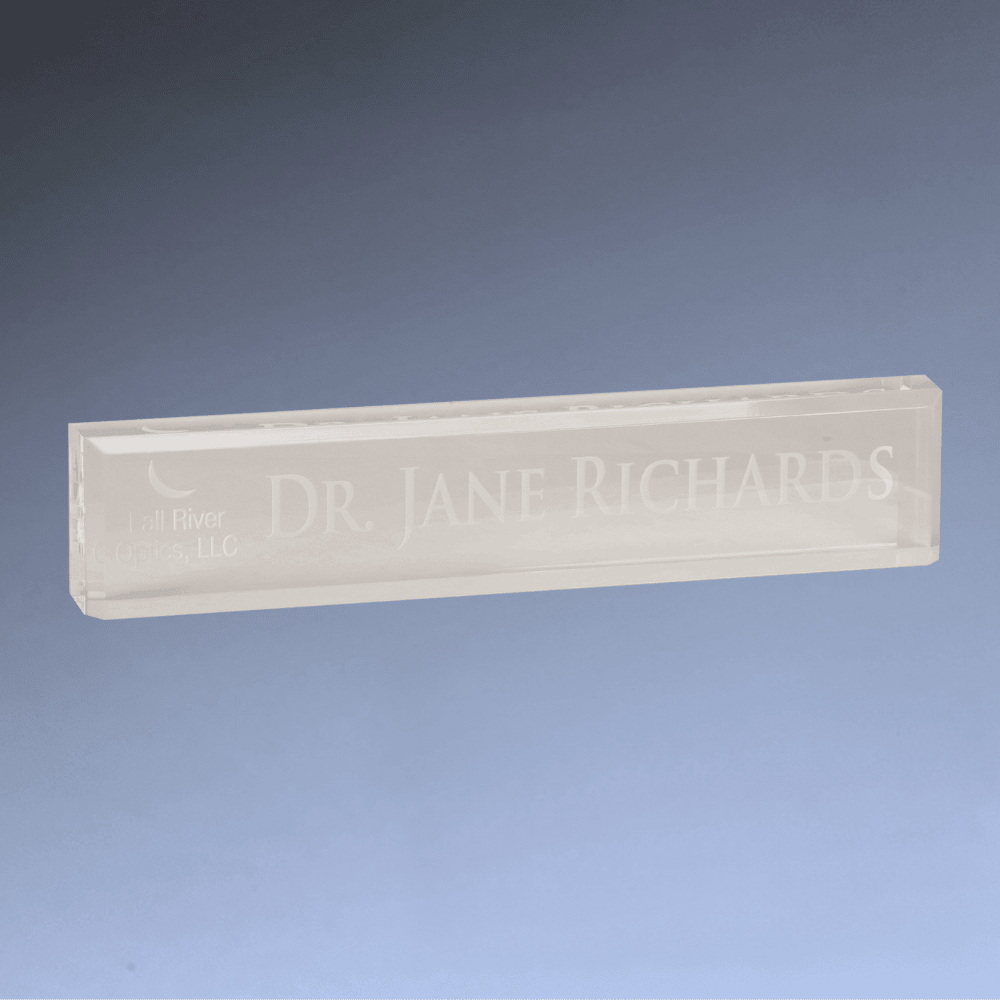 Acrylic Name Bar - Clear or Black - Black