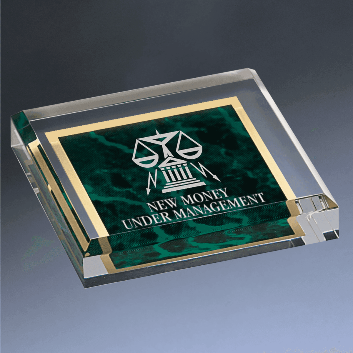 Acrylic Paperweights with Engraved Personalization - Square