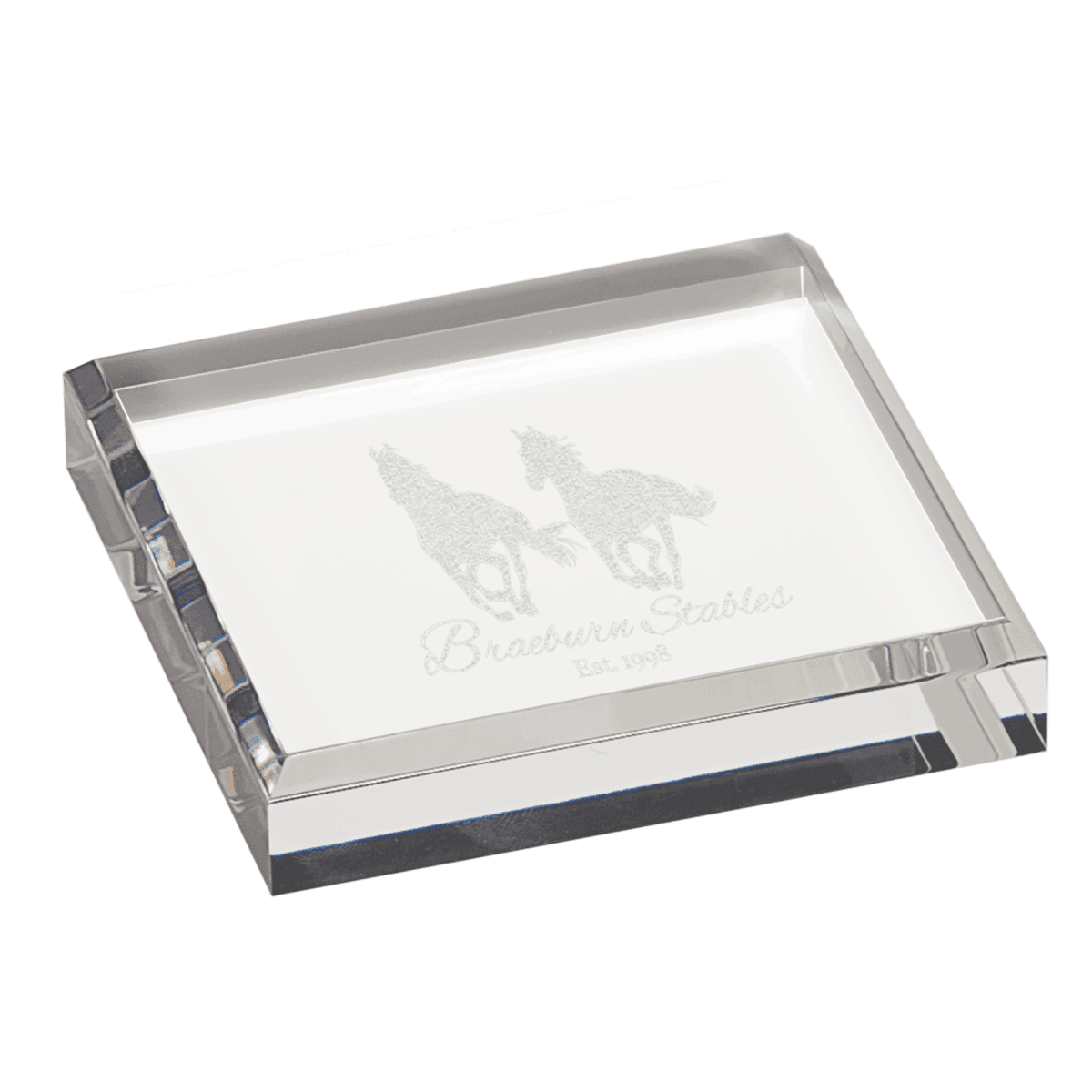 Acrylic Paperweights with Engraved Personalization - Square
