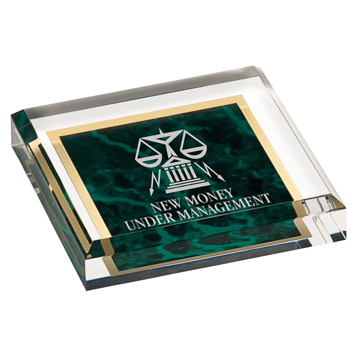 Acrylic Paperweights with Engraved Personalization - Square