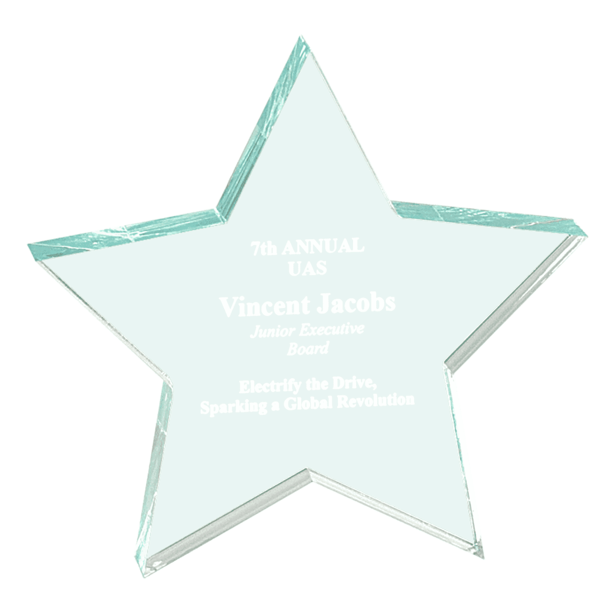 Acrylic Paperweights with Engraved Personalization - Star