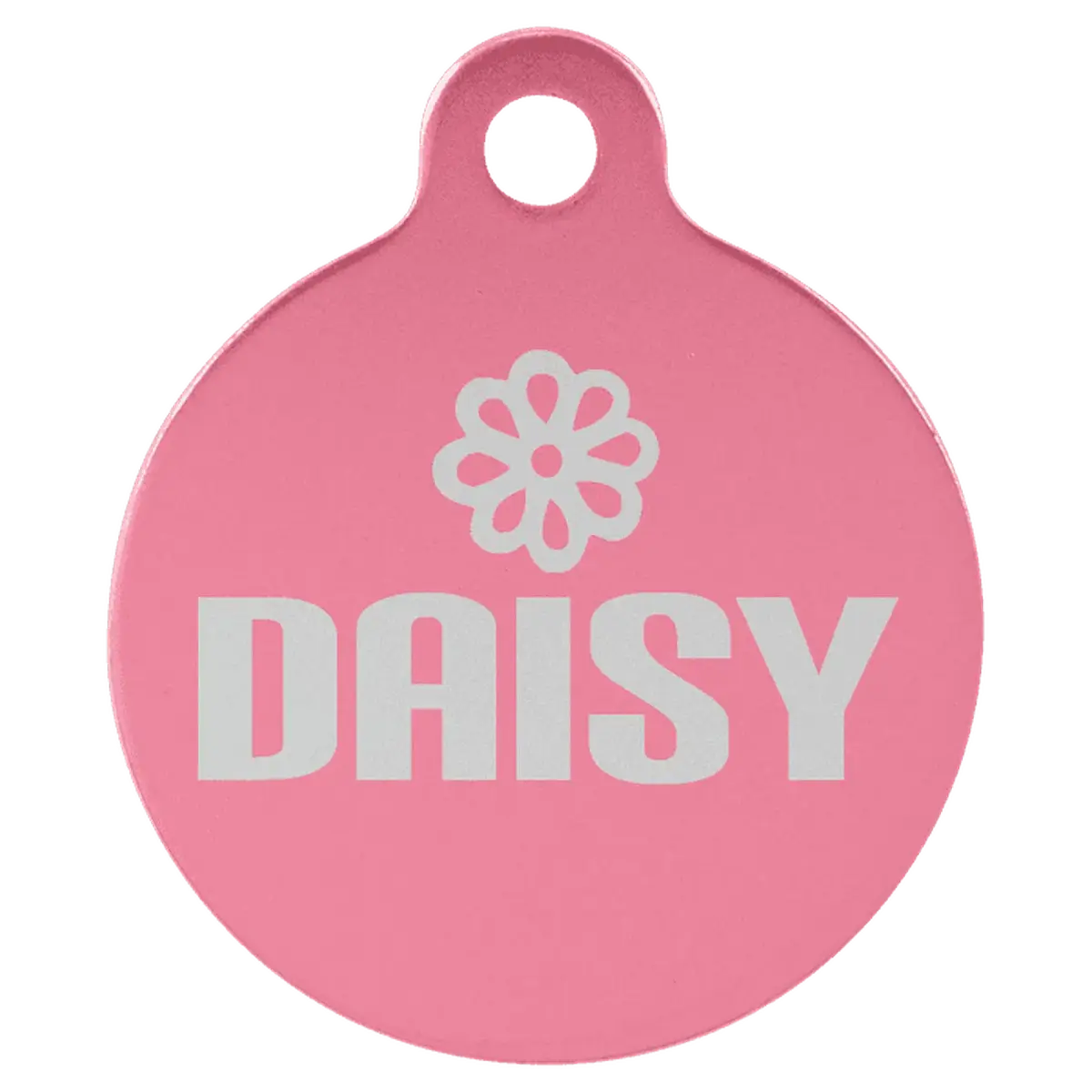 Anodized Aluminum Round Pet Tag (Various Colors and Sizes) 1" / Pink