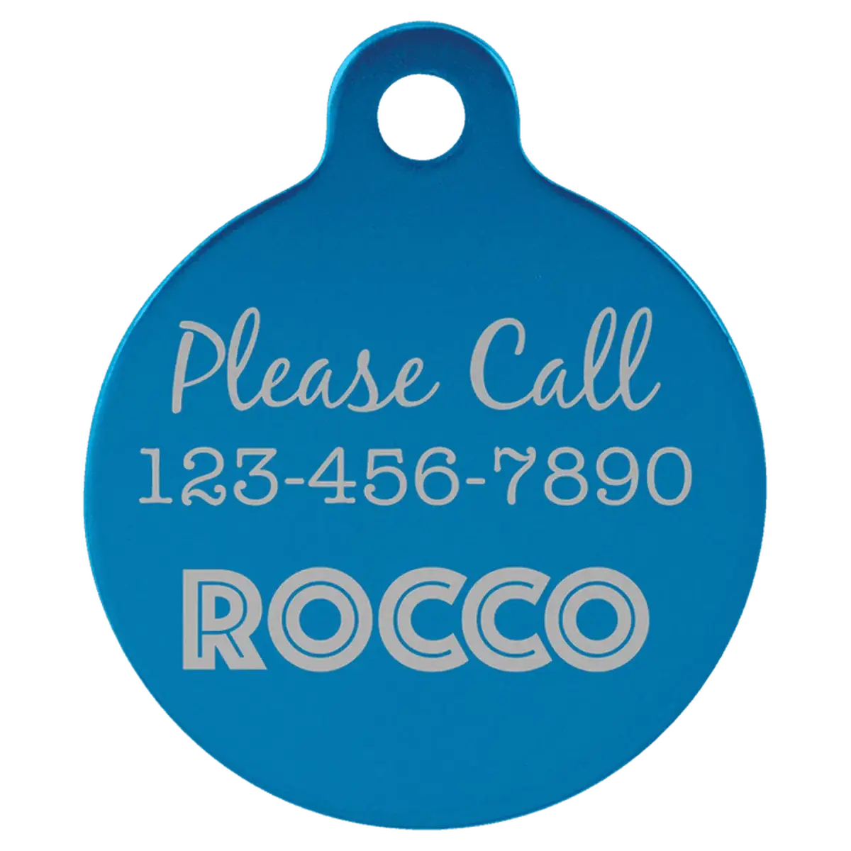 Anodized Aluminum Round Pet Tag (Various Colors and Sizes) 1" / Blue