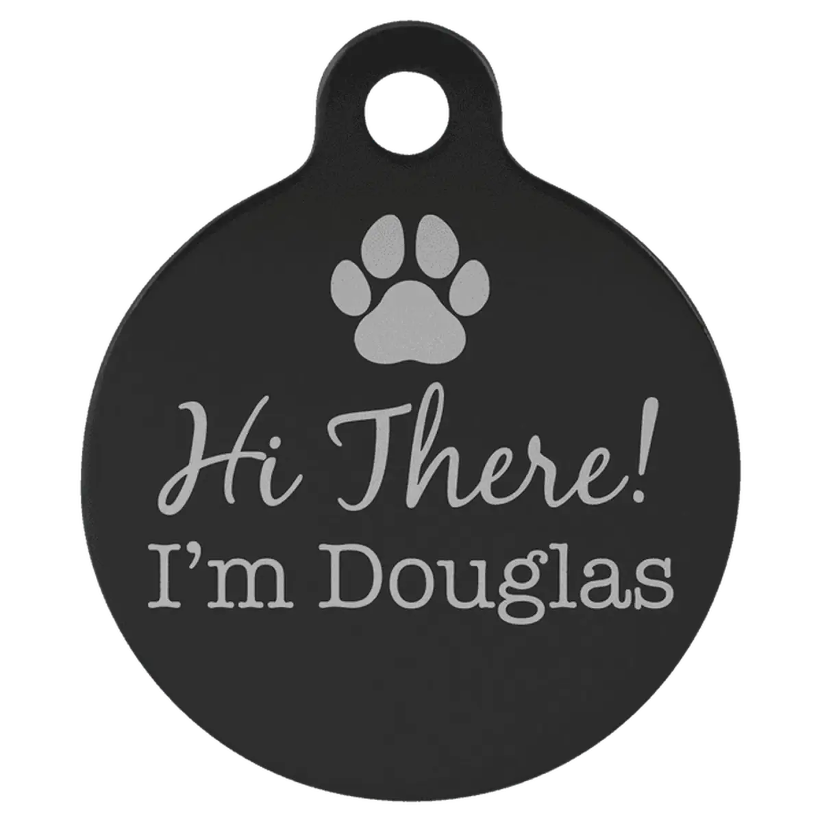 Anodized Aluminum Round Pet Tag (Various Colors and Sizes) 1" / Black