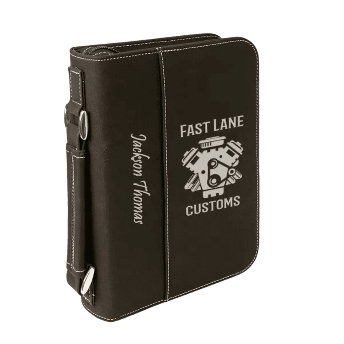 Bible and Book Covers in Leatherette Colors - Black/Silver