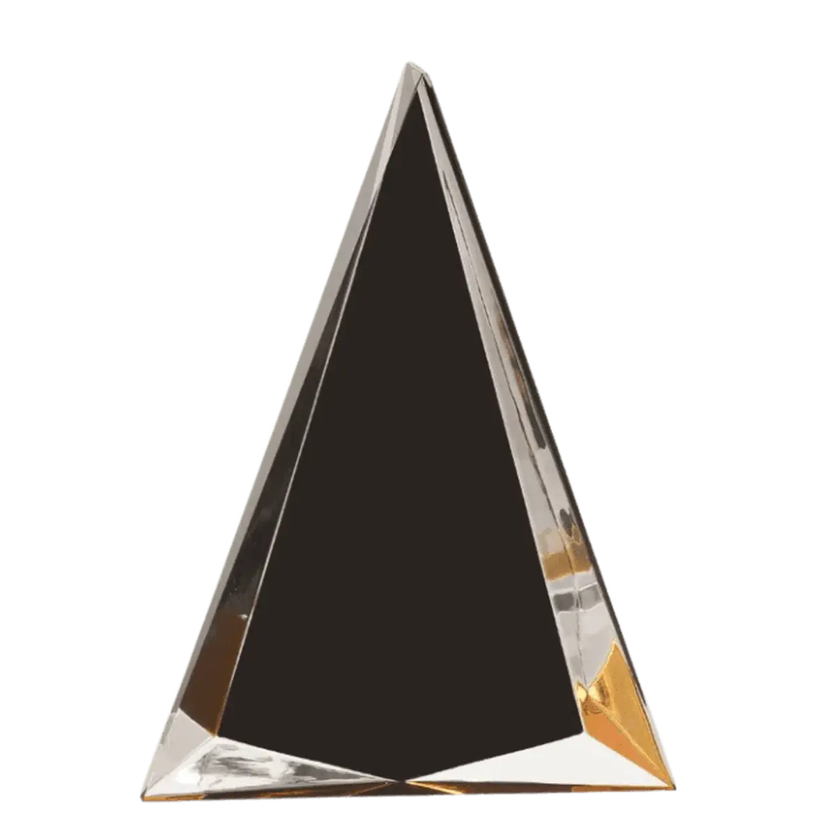 Pinnacle Acrylic Awards with Custom Engraving Black & Gold / 6" x 8" / Pinnacle