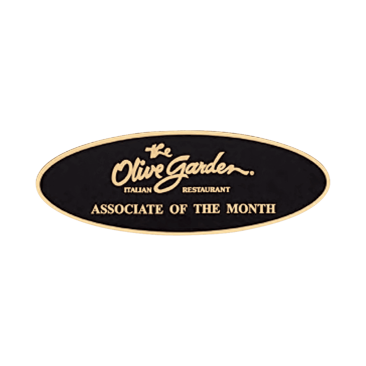 Black Brass Engraving Plates with Gold Border - Eliptical