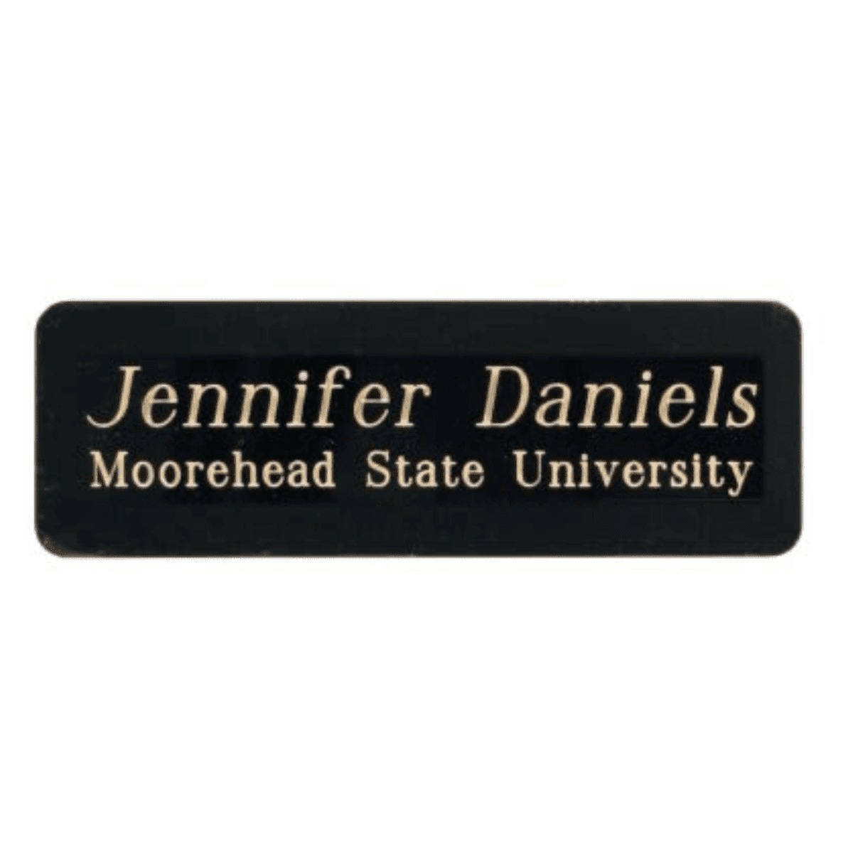 Black Brass Name Badges and Plates - No Backing - Metal Plate Only