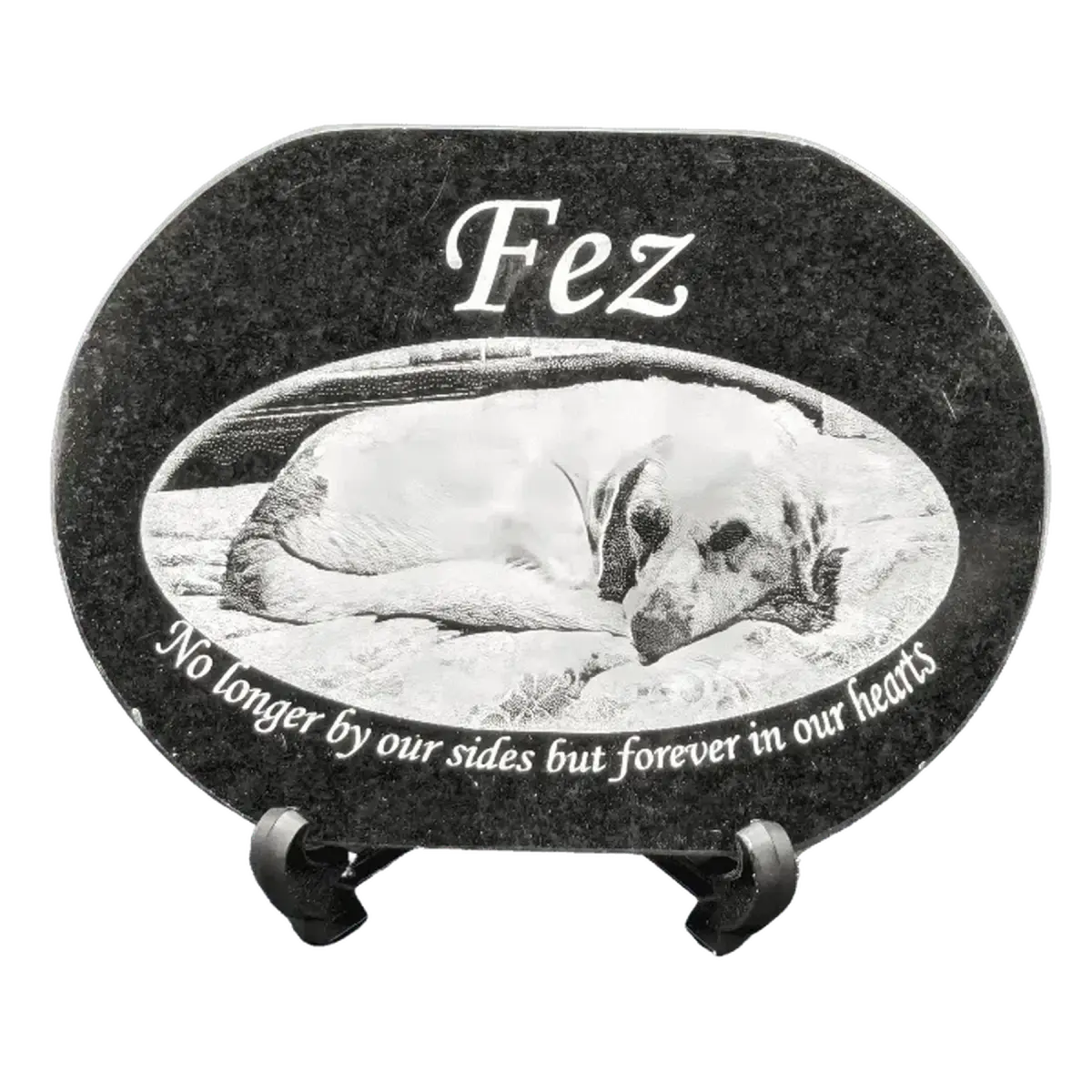 Custom Granite Memorial Plaques – Indoor or Outdoor Use Oval / 5" x 7" / Granite
