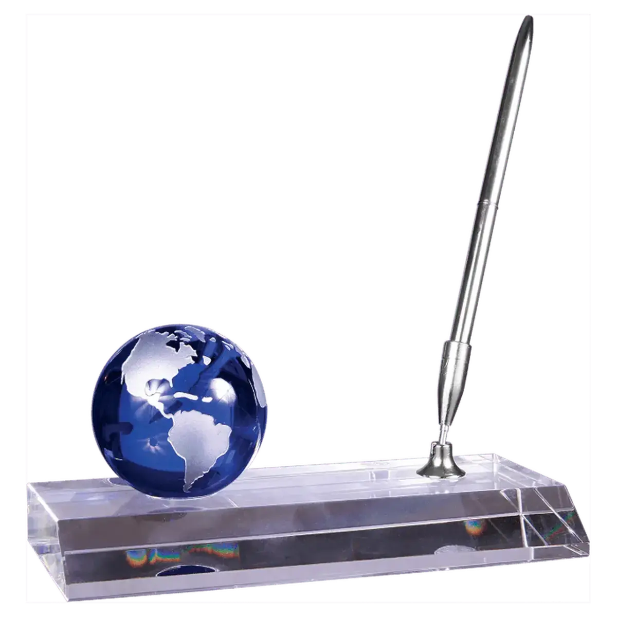 Laser Etched Crystal Globes – Awards, Paperweights and Gifts Paperweight / Clear Globe/Flat Bottom / 3"