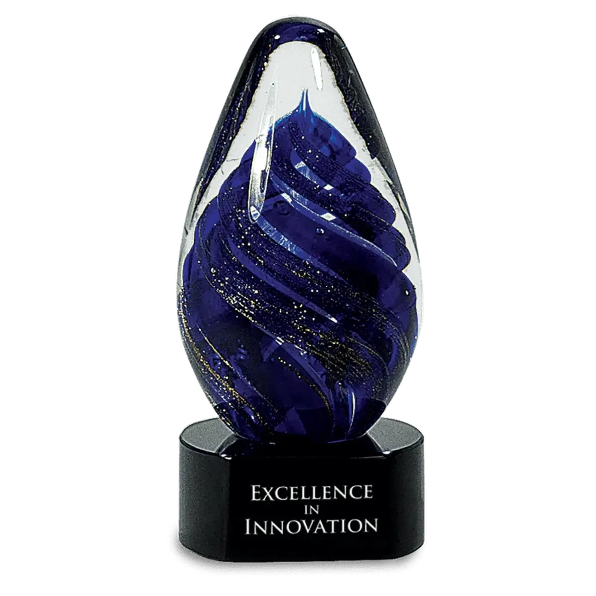 Blue Tear Drop Art Glass Default Title