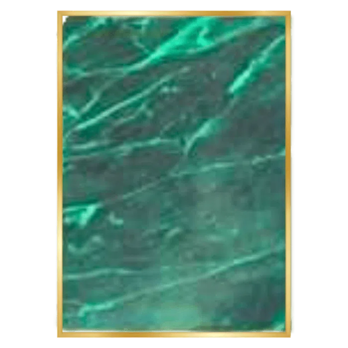 Engraved Brass Plated Steel Plaque Plates (6 Sizes) Gold Engraving Green Marble / 3" x 5"