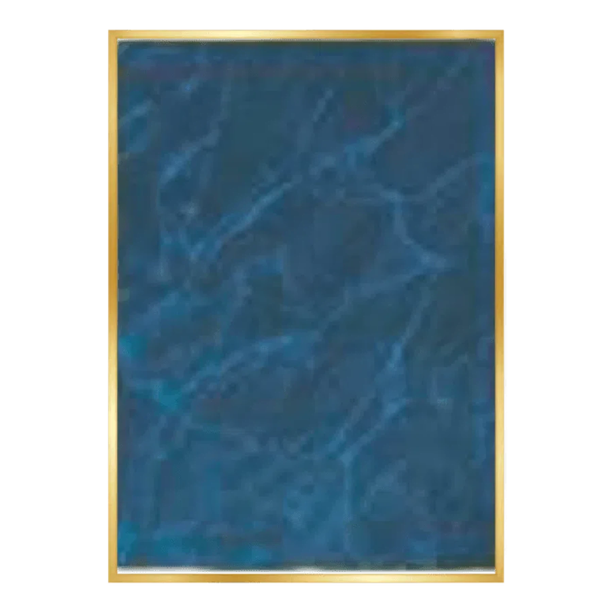 Engraved Brass Plated Steel Plaque Plates (6 Sizes) Gold Engraving Blue Marble / 3" x 5"