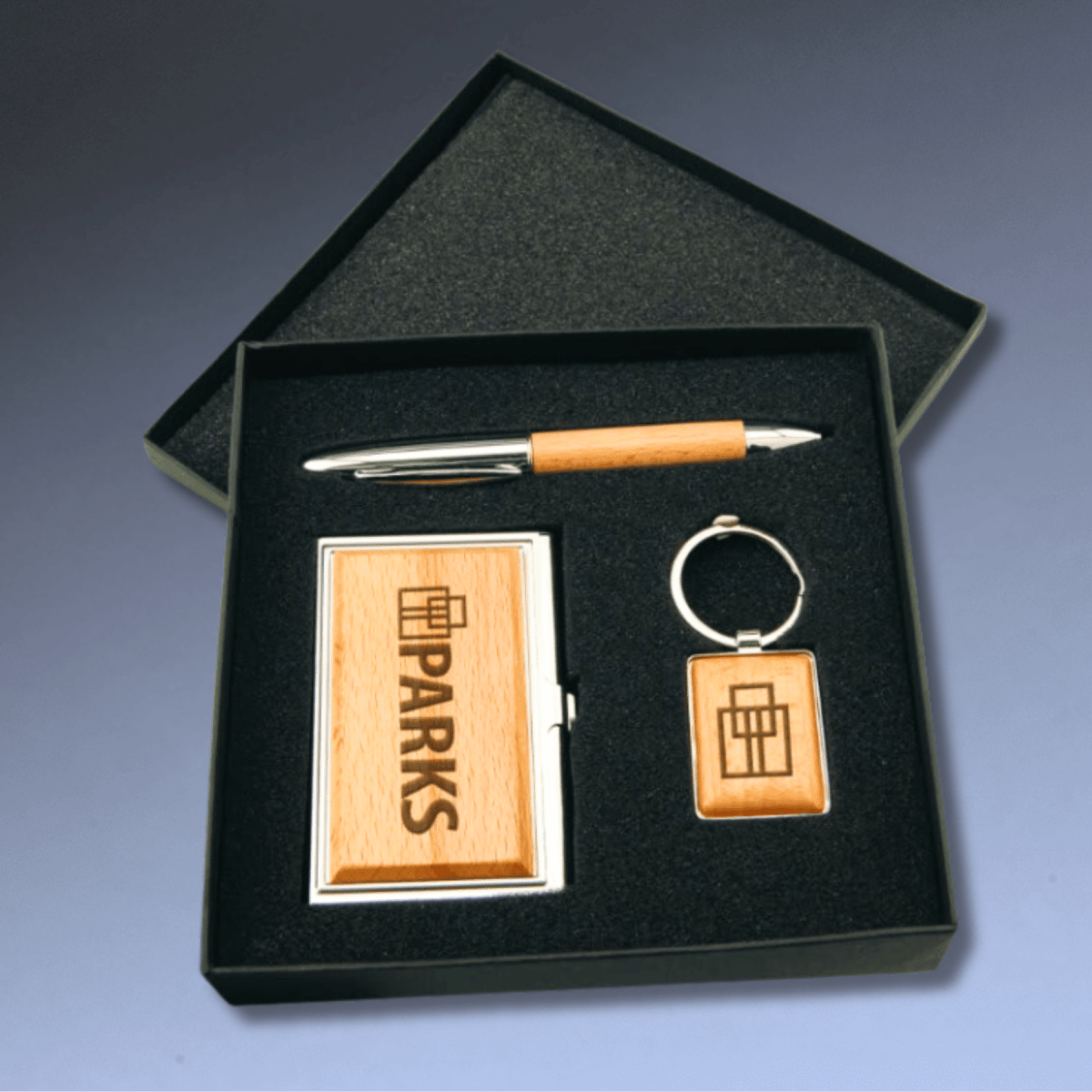 Business Card Gift Sets - Engraved Professional Gifts - Beechwood