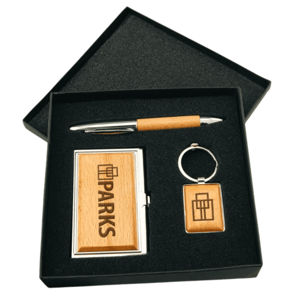 Business Card Gift Sets - Engraved Professional Gifts - Beechwood