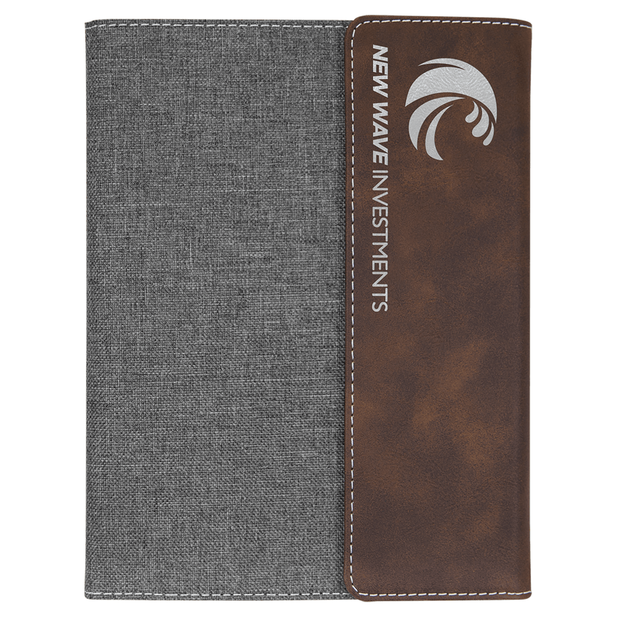 Canvas Portfolios - With Notepad and Magnetic Closure - Gray