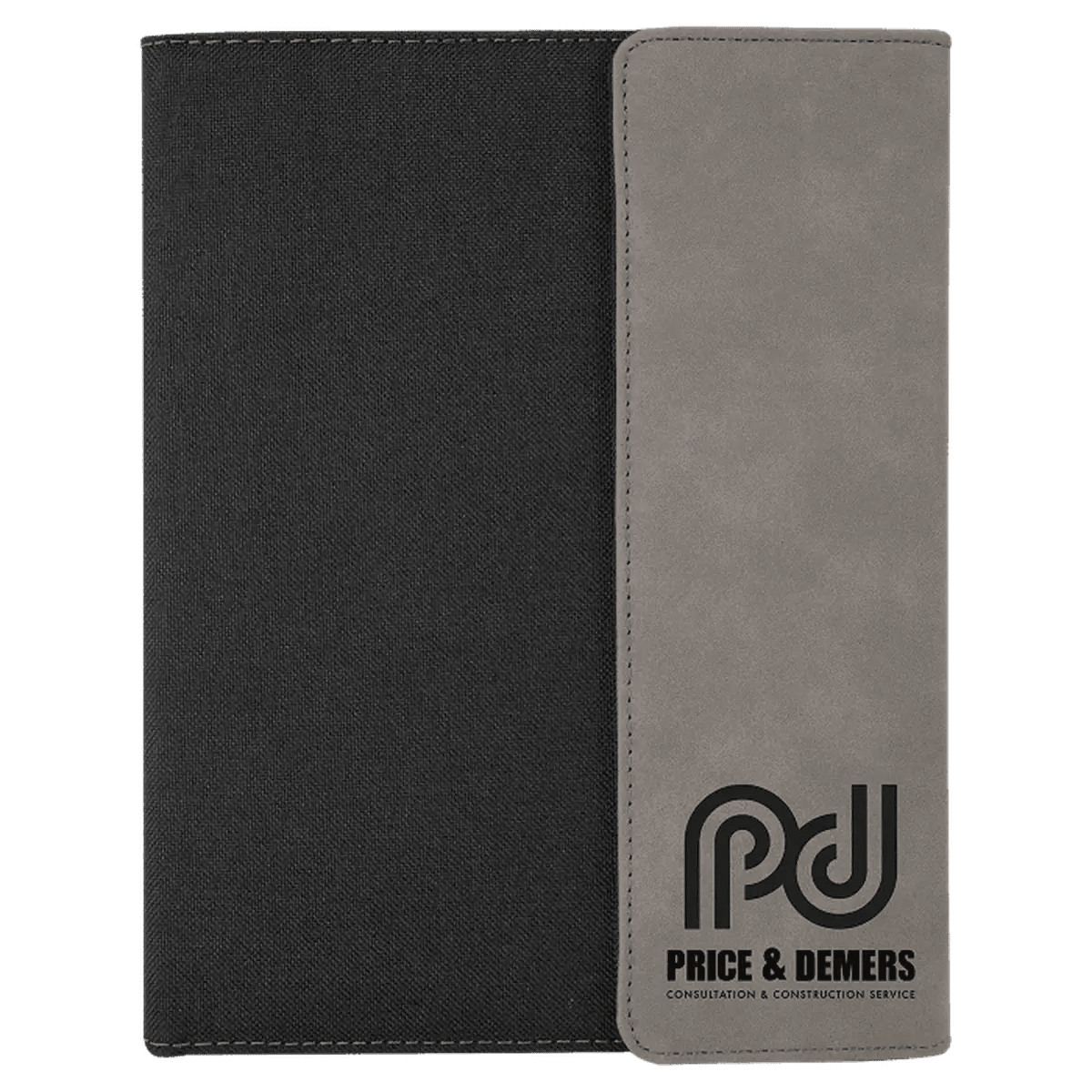 Canvas Portfolios - With Notepad and Magnetic Closure - Black