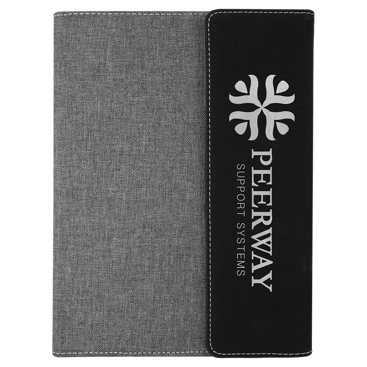 Canvas Portfolios - With Notepad and Magnetic Closure - Gray
