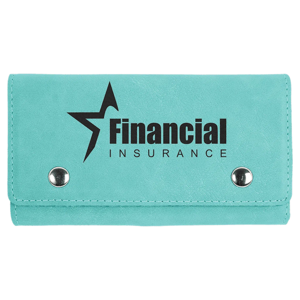 Personalized Card & Dice Set – Custom Game Set in Leatherette Case Teal / Leatherette