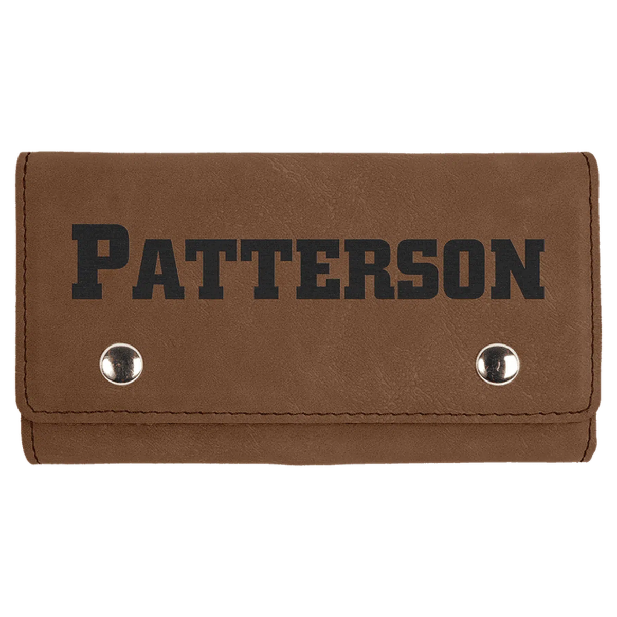 Personalized Card & Dice Set – Custom Game Set in Leatherette Case Dark Brown / Leatherette