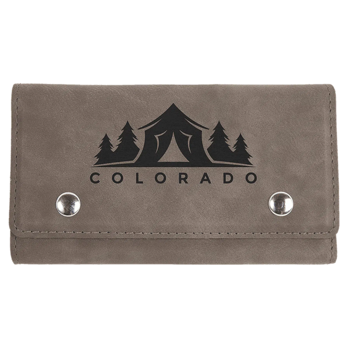 Personalized Card & Dice Set – Custom Game Set in Leatherette Case Gray / Leatherette