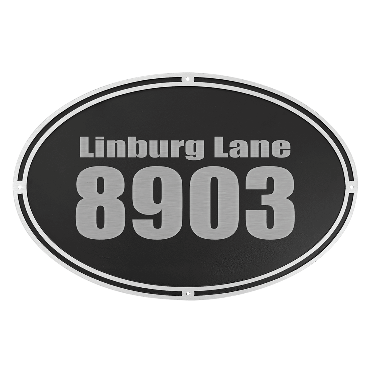 Cast Aluminum Signs & Plaques | Outdoor Memorial Plaque - Black/Brushed Silver