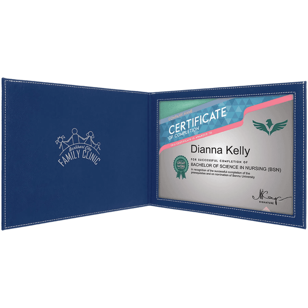 Certificate Holder Portfolios - Blue/Silver