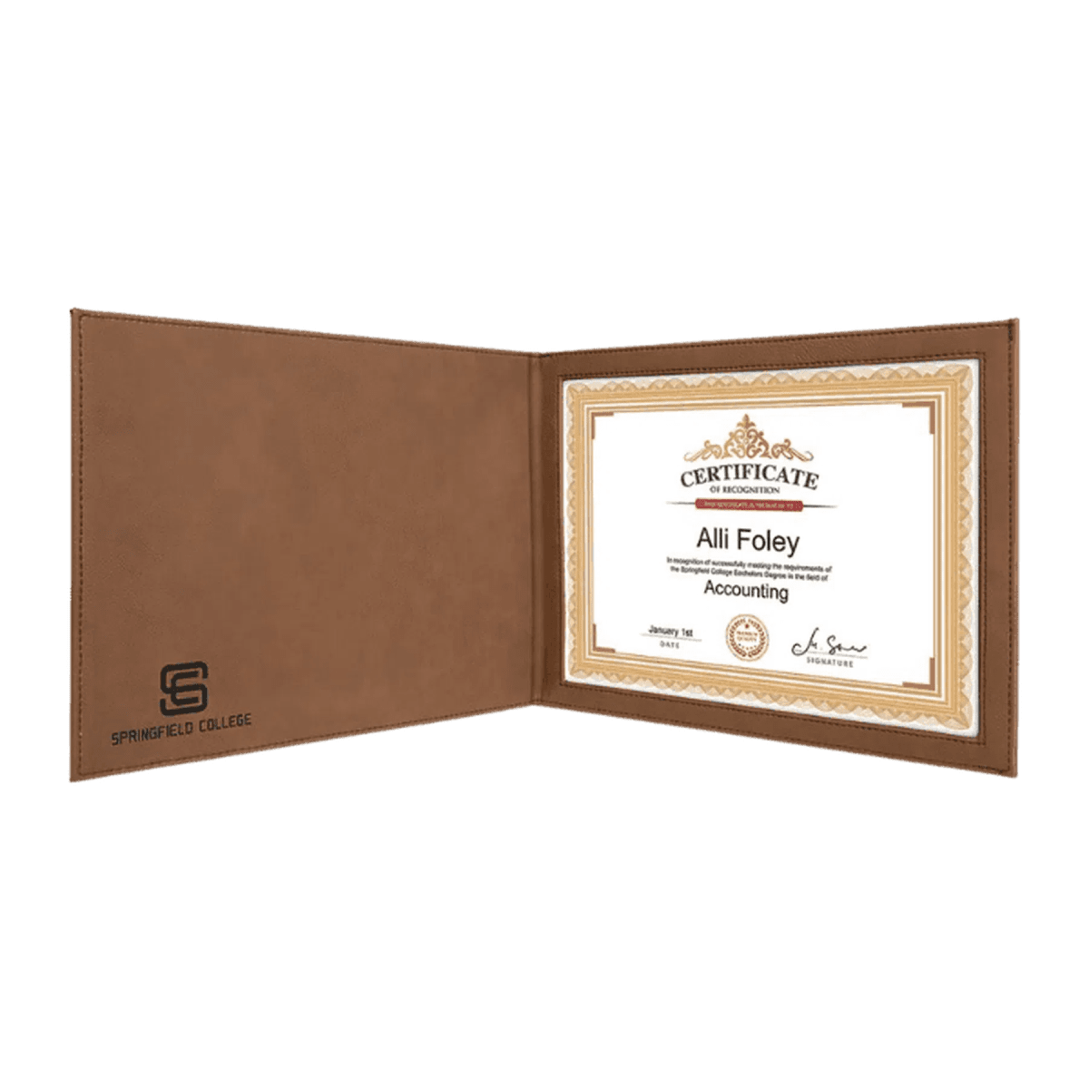 Certificate Holder Portfolios - Black/Gold