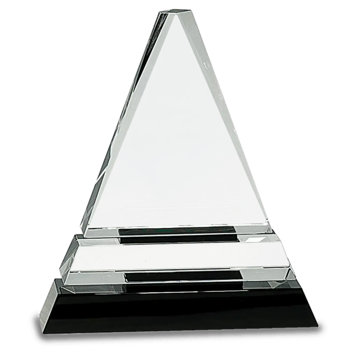 Laser Etched Crystal Triangles & Pyramids – For Awards and Recognition Pyramid / Clear Crystal / 2 3/8"