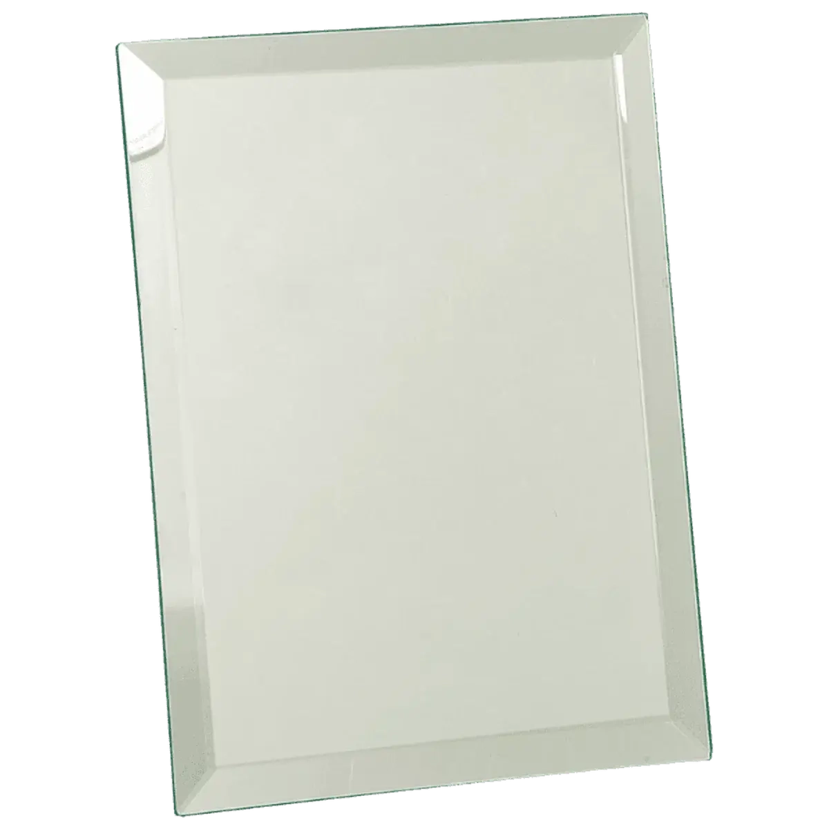 Engraved Mirror Glass Plaques for Recognition and Displays Black / 6" x 8"