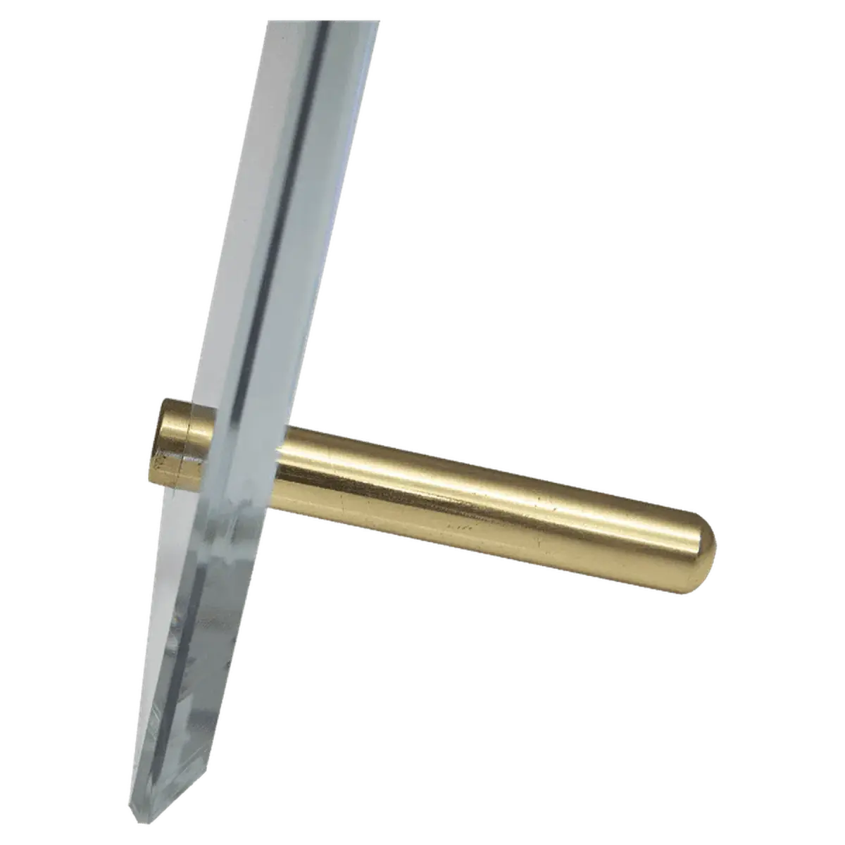 Crystal Edge Glass Award Plaque - Custom Engraved with Brass Pin Rectangle / 4" x 6" / Glass