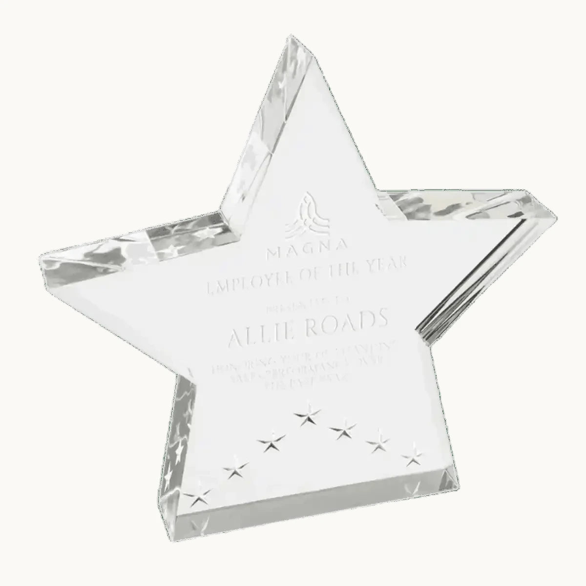 Color - Edge Acrylic Star Awards with Blue, Gold or Silver Accents - Self - Standing
