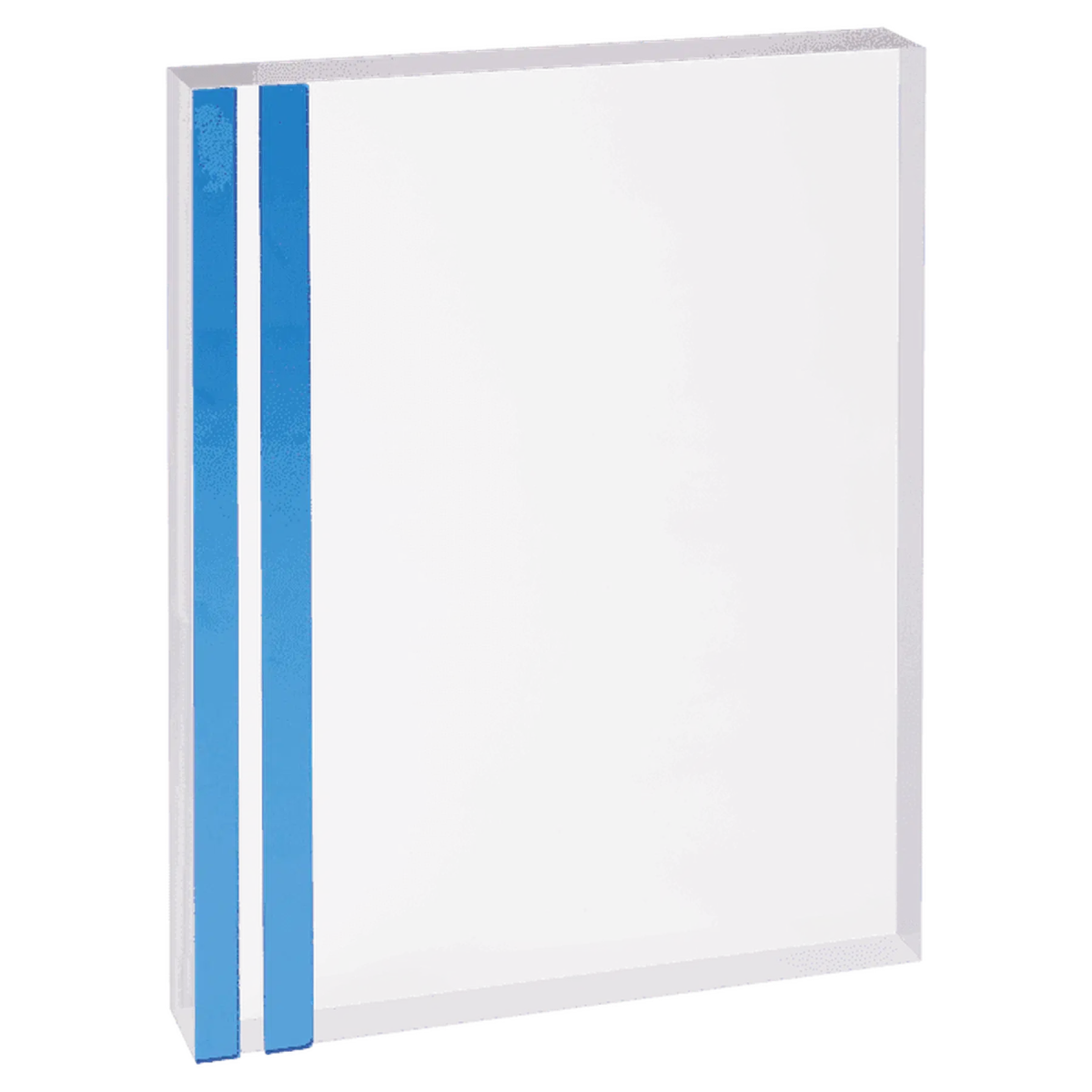 Rectangle Color-Edge Acrylic Award – Custom Engraved in Blue, Gold or Silver Blue / 4" x 6"