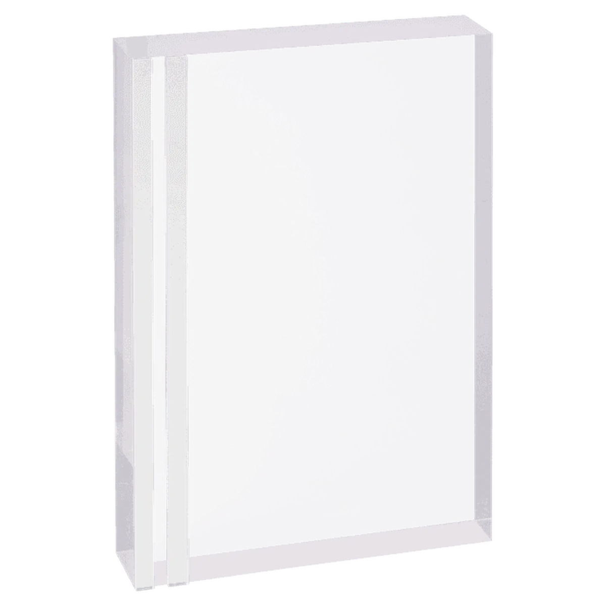 Rectangle Color-Edge Acrylic Award – Custom Engraved in Blue, Gold or Silver Blue / 4" x 6"