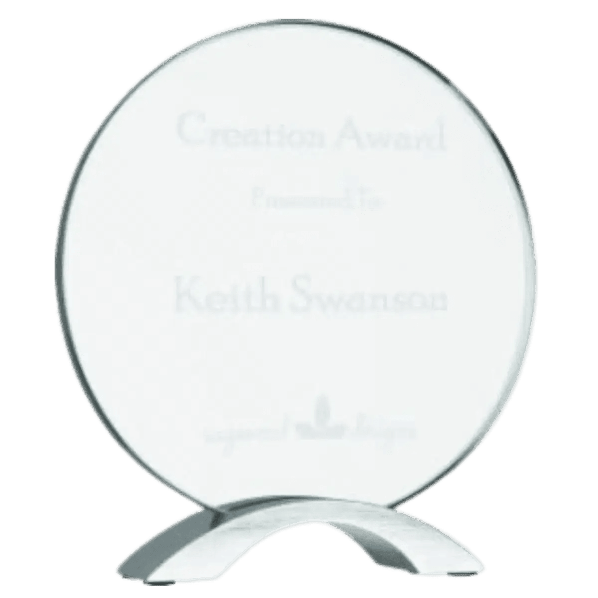 Cosmic Acrylic Awards with Silver Base with Custom Engraving - Diamond
