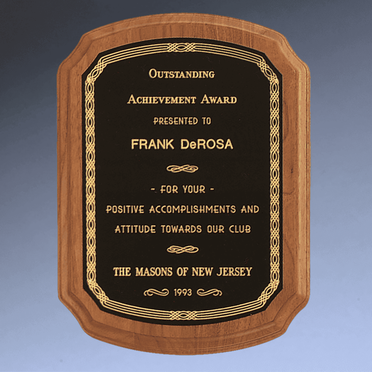 Coventry Series American Walnut Award Plaque - 5" x 7"