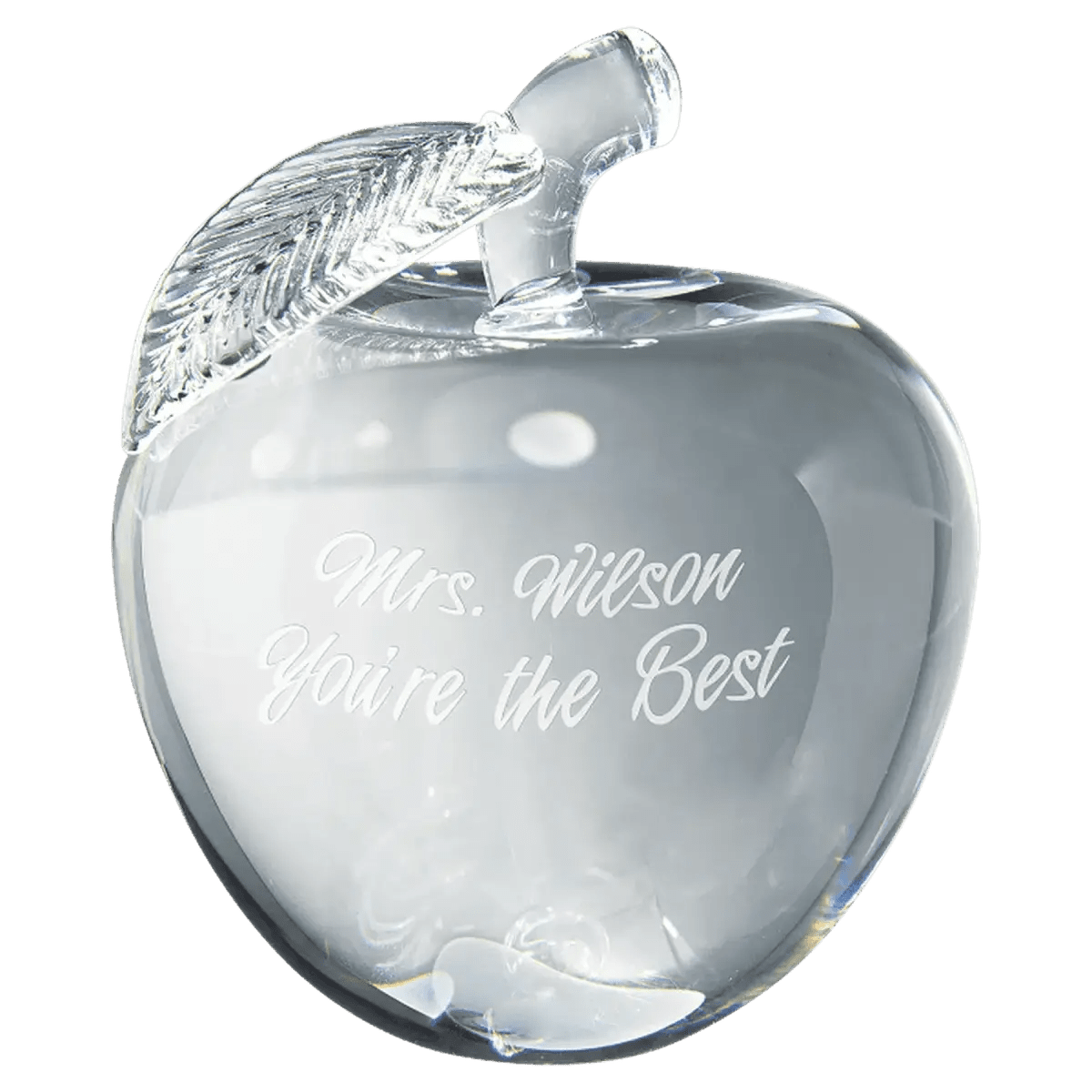 Crystal Apple Awards and Gifts - Crystal Apple with Flat Face