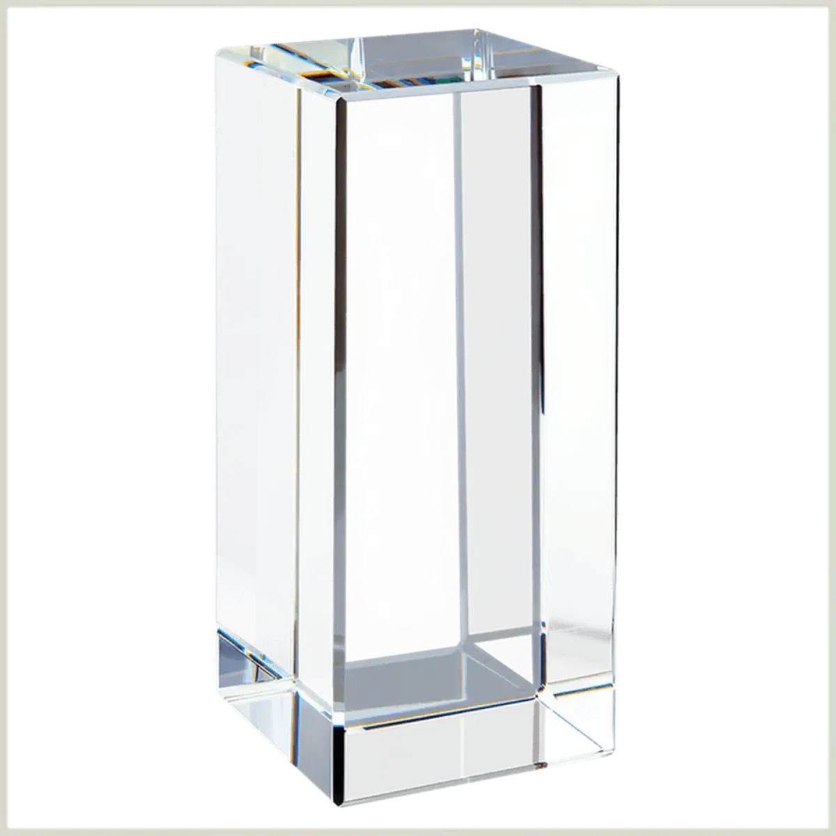 Laser Etched Crystal Cubes and Blocks - Personalized Awards and Gifts Angled Cube / 1 1/2" x 1 1/2"