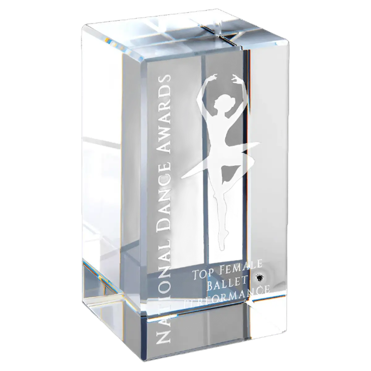 Laser Etched Crystal Cubes and Blocks - Personalized Awards and Gifts Angled Cube / 1 1/2" x 1 1/2"