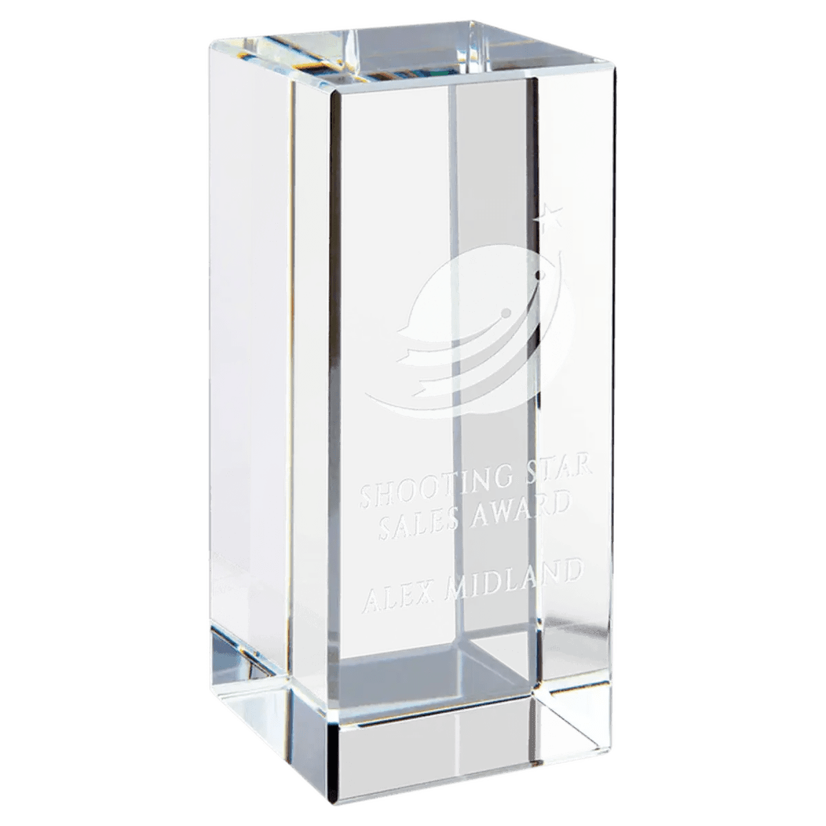 Crystal Cubes and Blocks - Laser Etched Awards and Gifts - Multi - Cube with Crystal Base