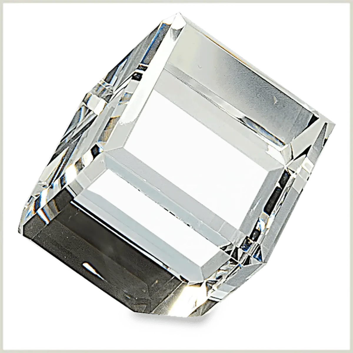 Laser Etched Crystal Cubes and Blocks - Personalized Awards and Gifts Angled Cube / 1 1/2" x 1 1/2"