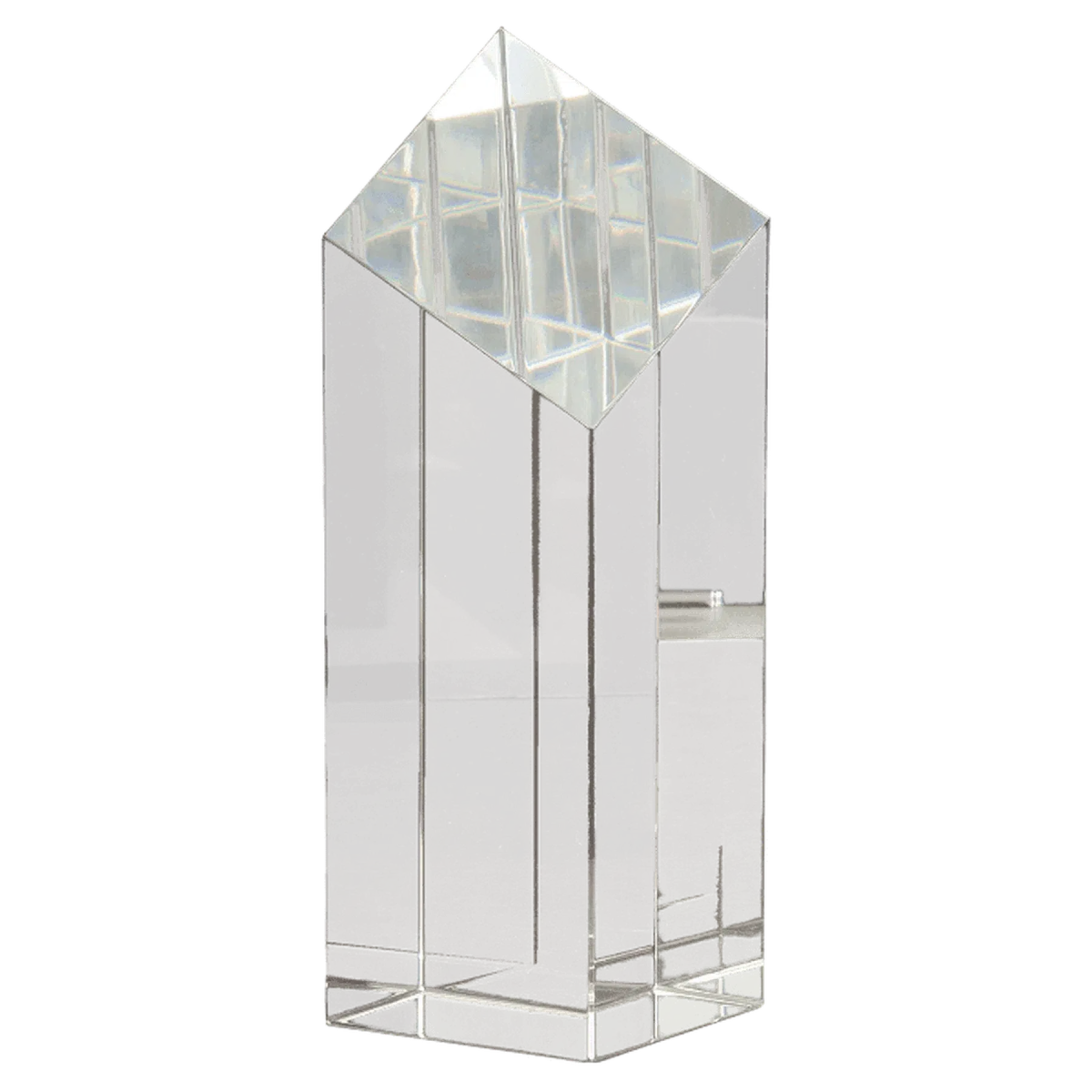 Crystal Diamond Top Pillar Awards - Custom Engraved Recognition 7"