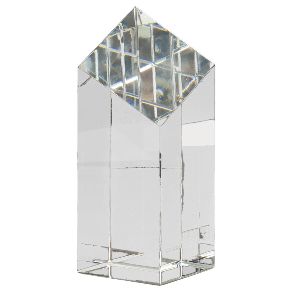 Crystal Diamond Top Pillar Awards - Custom Engraved Recognition 6"